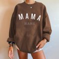 thumbnail image 1 of Qertyioot Chemises à Manches Longues pour Femmes, Mode Femmes Confortable Décontracté Chandail à Lettres Imprimé Col Rond T-Shirt Blouse Hauts, 1 of 4
