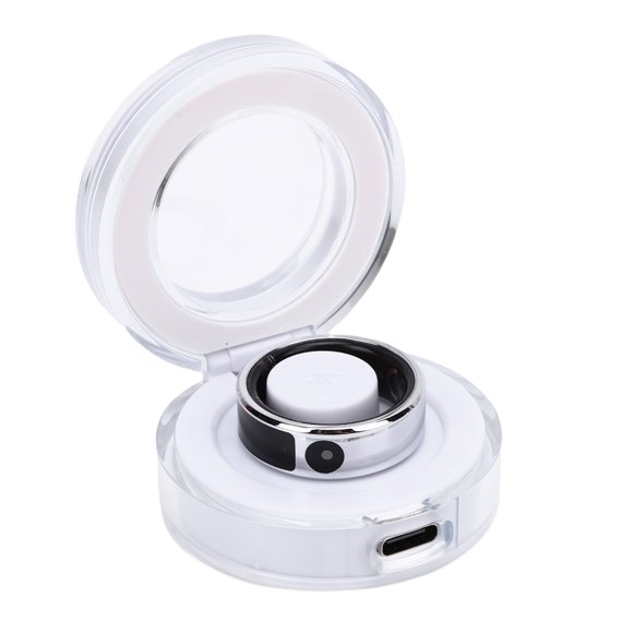 Smart Ring, Men Women Smart Ring One Click Switch High Efficiency with Mini Display Screen for Record Steps Size 818.2mm ID 57.1mm C,Size 919mm ID 59.6mm C,Size 1019.9mm ID 62.4mm