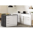 thumbnail image 3 of South Shore Myro Kitchen Island with Storage, in Gray Oak and White, 3 of 21