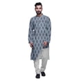 thumbnail image 1 of Atasi Printed Long Asymmetric Kurta Pajama Set For Men Party Wear Clothing, 1 of 4