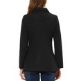 thumbnail image 3 of INSPIRE CHIC Manteau Long à Col Peter Pan pour Femme, Simple Boutonnage, m Noir, 3 of 7