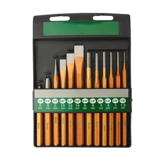 12Pcs Chisel Set Concrete Digging Tools Masonry Punching for Brick Metal Stone