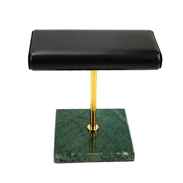 lionlar PU Leather Marble Base Watch Display Stand for All Watches Green Gold 11