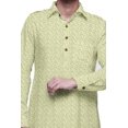 thumbnail image 4 of Atasi Kurta Pathani Classique à Col pour Garçons Chemise en Rayonne à Poche avant, 4 of 5