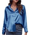 thumbnail image 2 of TIMIFIS Womens Button Down Shirt Casual Long Sleeve Loose Fit Collared Linen Work Blouse TopsFall, 2 of 7