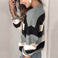 thumbnail image 4 of RKSTN Chandails pour Femmes Bouton Manches Longues Tricot Chandail Molletonné Chandail Hauts Blouse Chemise Col Roulé Chandail Assorti Chandails d'Automne, 4 of 8