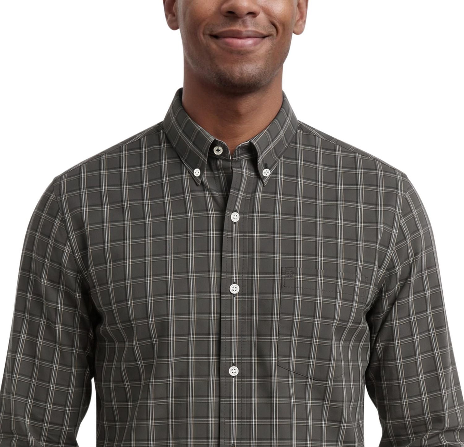 Chemise boutonnée à carreaux Performance Confort pour homme IZOD