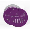 thumbnail image 2 of Inkdotpot 50 Pack Real Silver Foil Paper Tag Made With Love Text Favor Hang Tag, 2 of 6