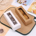 thumbnail image 3 of Rectangle Wedding Party Favor Gift Box Portable Organizer Dessert Storage Boxes with Lid Cake Packaging Case Home Kitchen Bakery White, 3 of 9