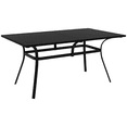 thumbnail image 1 of Outsunny Patio Table for 6 People with Steel Legs, Metal Tabletop, 1 of 10