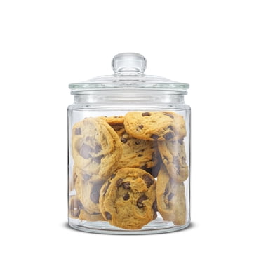 Bocal de rangement en verre avec couvercle hermétique – 0,5 gallon – Ensemble de 1