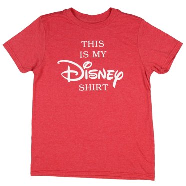 Disney Boy's This Is My Disney Shirt Logo Script T-Shirt (X-Small)