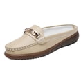 thumbnail image 4 of Mules à Enfiler Mocassins Penny pour Femmes 2025 Mode Décontractée Cuir Plateforme Marche Plates Demi-Mules Sandales, 4 of 5