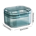 thumbnail image 3 of Rbaofujie Classroom Storage Portable Denture Box, 3 Layer Denture Cup with Filter Denture Bath Box Small Retainer Cleaner Box Mouth Guard Braces Travel Container for Storage and Soaking Room Storage, 3 of 5