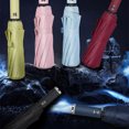 thumbnail image 4 of Thinsony Large Reverse Folding Umbrella Reflective Stripe Umbrellas Sunshade LED/Pink 1Set, 4 of 6