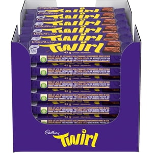 Cadbury Twirl Doigts de chocolat, 43g (Boîte de 48)