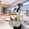 thumbnail image 4 of University School Bag Girls' Daypack High School Junior High School Backpack Large Capacity Backpack, 4 of 7