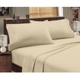 thumbnail image 4 of Hotel Luxurious, 1800 Series Super Soft Embroidery 4 PC Sheet Set (Full, Taupe), 4 of 4