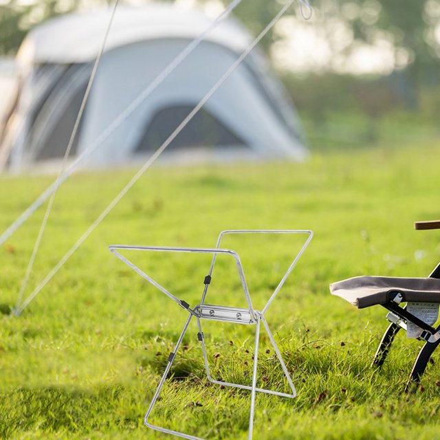 Luxshiny Support Pliant pour Boîte à Glace, Étui de Camping, Support en Acier Inoxydable, 1 Ensemble pour Voyages de Camping