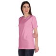 thumbnail image 4 of Inkmeso T-Shirt Basique à Col Rond pour Femmes, Manches Courtes, Coupe Régulière, Long Tee, Haut d'Entraînement, 4 of 8