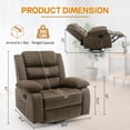 thumbnail image 2 of Korser Oversized Swivel Rocker Recliner Chair for Adults 40.6'' Wide for Living Room,Brown, 2 of 7