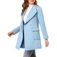 thumbnail image 4 of INSPIRE CHIC Manteau Trench Long Élégant pour Femme à Col Châle, Revers, Ceinturé, 4 of 7
