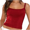 thumbnail image 1 of Birdeem Mode Femmes Uni Col Rond Sans Manches Camisole Débardeur Vêtements d'Été, 1 of 10