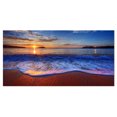 thumbnail image 2 of Blue Waves on Sandy Beach - Seashore Canvas Art Print, 2 of 3