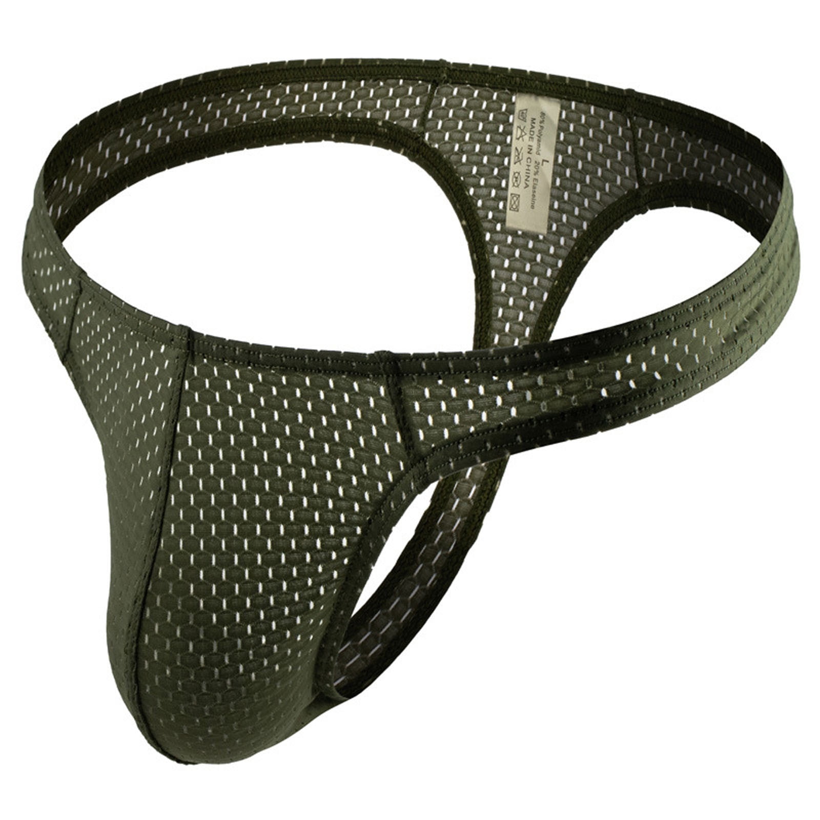 Culotte Anneau Aguichant Mode Respirante en Maille de Nylon, String Frais et Confortable