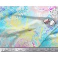 thumbnail image 3 of Soimoi Green Rayon Fabric Flower Watercolor Print Fabric by the Yard 42 Inch Wide, 3 of 3