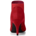 thumbnail image 4 of Unique Bargains Bottines Chelsea à Talon Aiguille pour Femme Rouge (Taille 8), 4 of 8