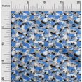 thumbnail image 2 of oneOone Silk Tabby Blue Fabric Abstracts Sewing Material Print Fabric By The Yard 42 Inch Wide, 2 of 5
