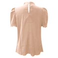 thumbnail image 4 of T-shirt à Manches Courtes Ample Décontracté pour Femmes, Uni, Style Élégant, Haut en Polyester pour le Travail et le Quotidien, 4 of 4