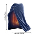 thumbnail image 2 of USB Heated Flannel Shawl Blanket with Adjustable Warmth for Travel Home and Car Use, 2 of 6