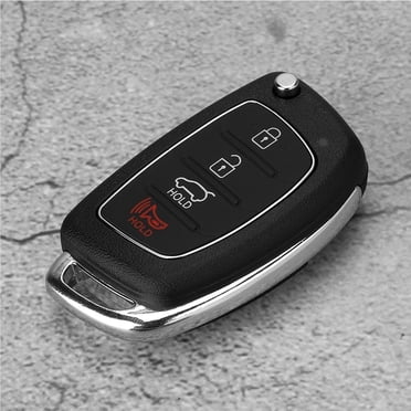 Étui de Télécommande à 4 Boutons Flip, Étui/couvercle de Clé/étui de Clé/étui de Clé Compatible avec Hyundai Santa Fe (ix45) 2013-2014