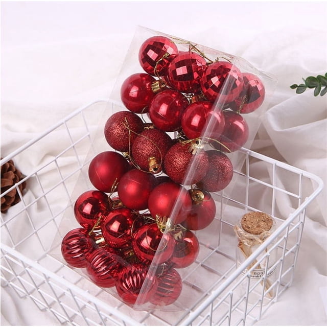 Fiogavroetic 40mm Christmas Xmas Tree Ball Bauble Hanging Home Party Ornament Decor 36PC