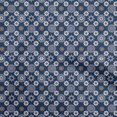 thumbnail image 1 of oneOone Rayon Navy Blue Fabric Block Craft Projects Decor Fabric Printed By The Yard 56 Inch Wide, 1 of 5