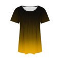 thumbnail image 5 of Plebaso Hauts pour Femmes Été Manches Courtes Col Rond Tunique Chic Ample Mode Blouses à Dégradé de Couleurs, 5 of 5