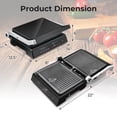 thumbnail image 3 of Costway Electric Panini Press Grill Sandwich Maker with LED Display & Removable Drip Tray, 3 of 10