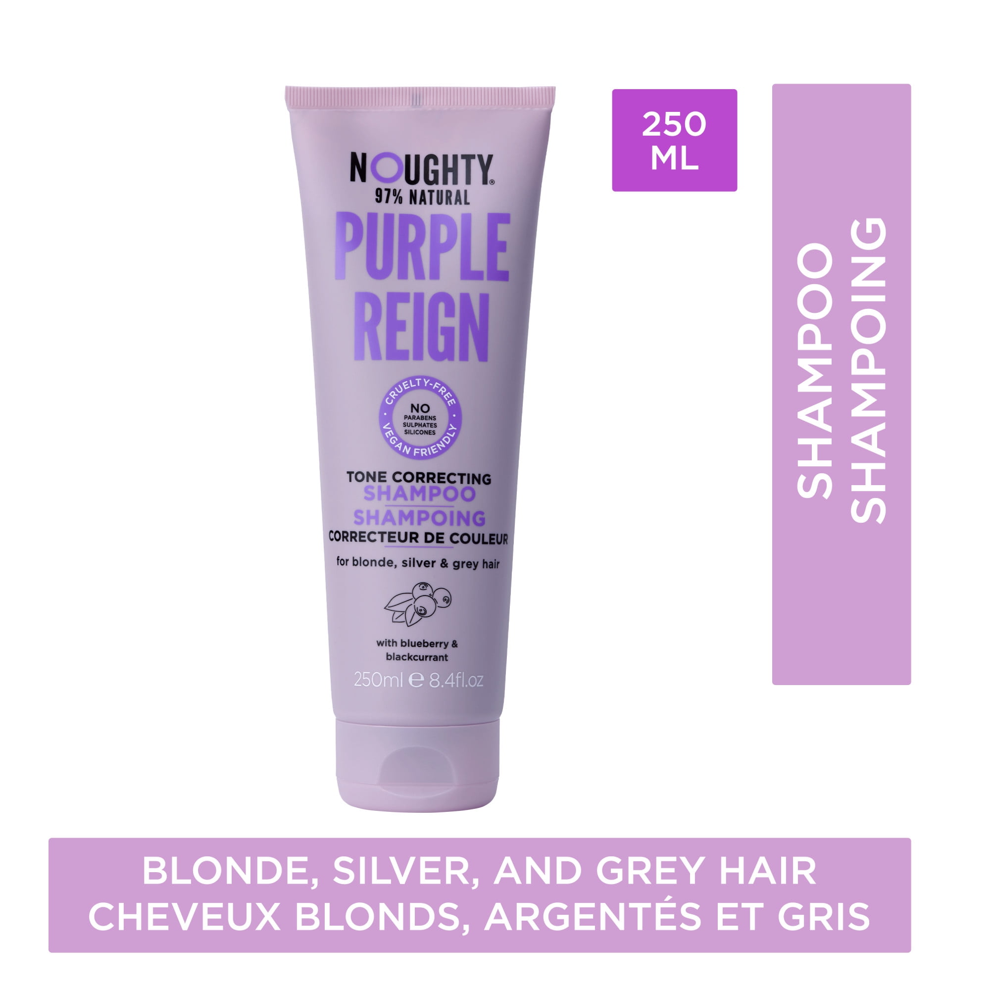 Noughty Purple Reign Tone Correcting Shampoo for blonde, silver and grey hair