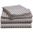 thumbnail image 1 of ELAINE KAREN 1800 Series - Soft Brushed Microfiber - Striped FULL Bed Sheet Set, Grey, 1 of 1