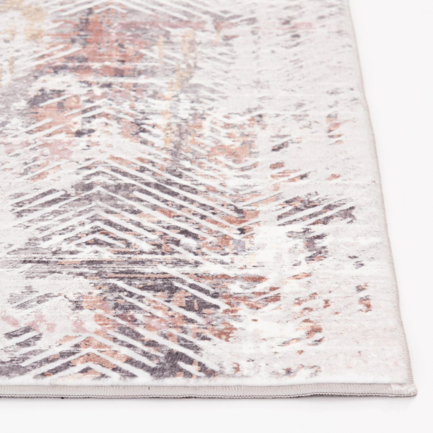 Tapis tissé gris clair et violet Banburry