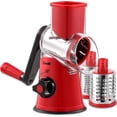 thumbnail image 1 of Geedel Kitchen Cheese Grater, Rotary Mandoline Vegetable Slicer with Interchangeable Blades, Easy to Use Rotary Grater Slicer for Fruit, Vegetables, Nuts, 1 of 7