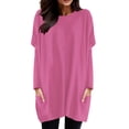 thumbnail image 1 of 2025 Femmes Automne et Hiver Femmes Course Manches Longues Confortable Col Rond Long Col Roulé T-Shirts pour Femmes Manche Longue T-Shirt Femmes Chemises Haut de Compression Poche Manches Bouffantes Imprimé, 1 of 5
