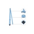 thumbnail image 2 of INSPIRE CHIC Men's Solid Color Narrow Stripes Necktie Graduation Suit Formal Ties Sky Blue, 2 of 5