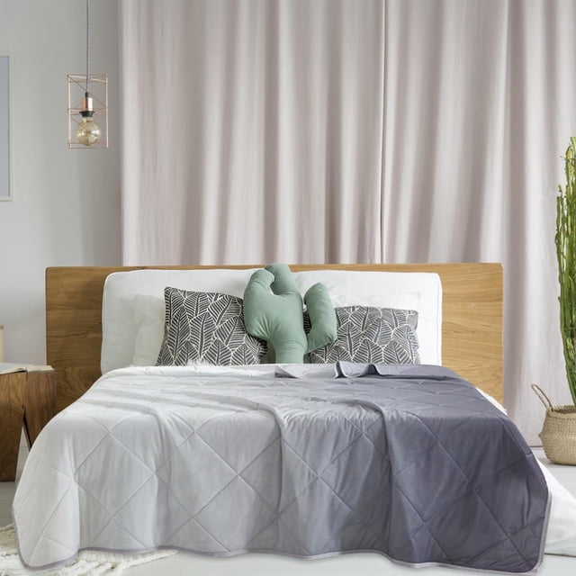 Birdeem Gradient Cooling Quilt, Instant Silk Feel Design, Moisture Wicking Washable for Bed & Decor