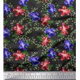 thumbnail image 1 of Soimoi Georgette Viscose Fabric Leaves & Azalea Floral Decor Fabric Printed Yard 42 Inch Wide, 1 of 3