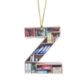 thumbnail image 1 of Book Lovers Heart Shaped Bookshelf Pendant Acrylic Ornament, 1 of 5