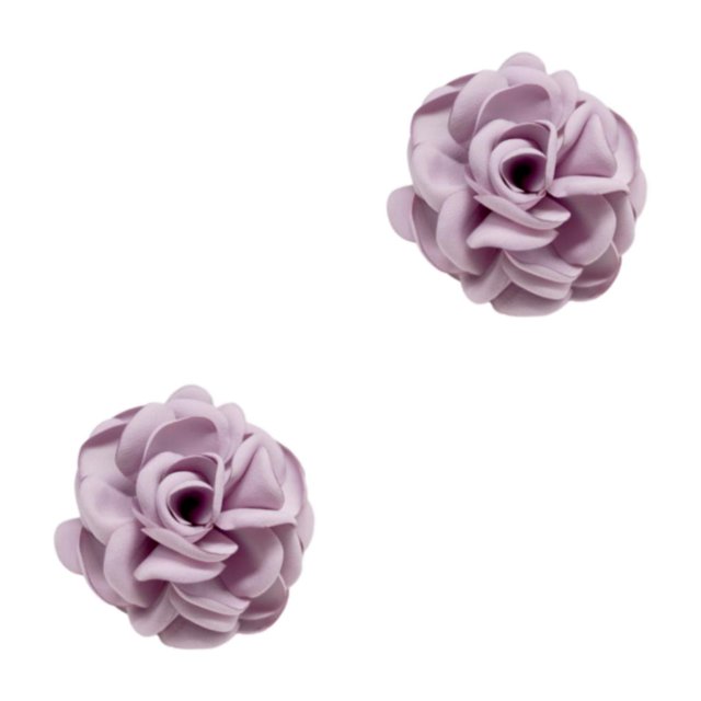 Decodeary Wide Application Flower Corsage Brooch For Delicate And Intricate Embellishments purple 2Set