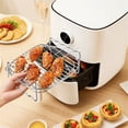 thumbnail image 4 of WHEANG Upgrade Your 7 Inch Air Fryer With This Stainless Double Layer Cooking Rack Maximize Capacity Cook Multiple And Even Results For Family Meals And Snacks, 4 of 4